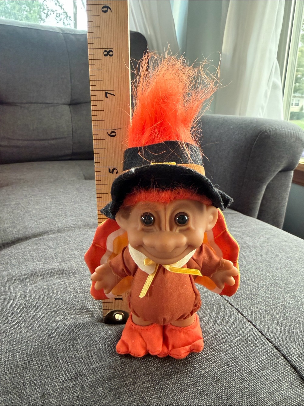 Trolls Orange Fluffy-Haired Troll Doll with Black Hat